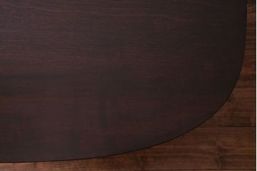 アンティーク家具　和製アンティーク　オーバル型　おしゃれなシルエットのローテーブル(ちゃぶ台、座卓)