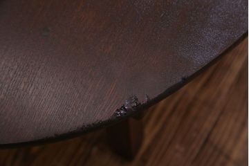 アンティーク家具　和製アンティーク　オーバル型　おしゃれなシルエットのローテーブル(ちゃぶ台、座卓)