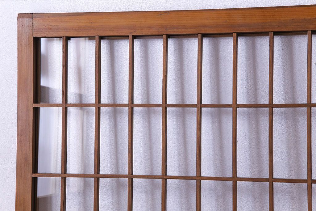 【S様ご成約分】なつかしさ漂う昭和レトロのガラス障子戸(格子戸、引き戸)4枚セット