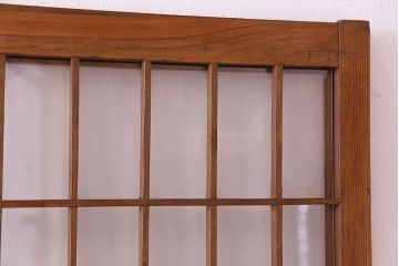 【S様ご成約分】なつかしさ漂う昭和レトロのガラス障子戸(格子戸、引き戸)4枚セット
