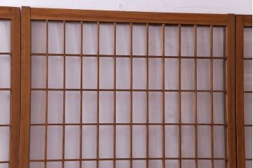 【S様ご成約分】なつかしさ漂う昭和レトロのガラス障子戸(格子戸、引き戸)4枚セット