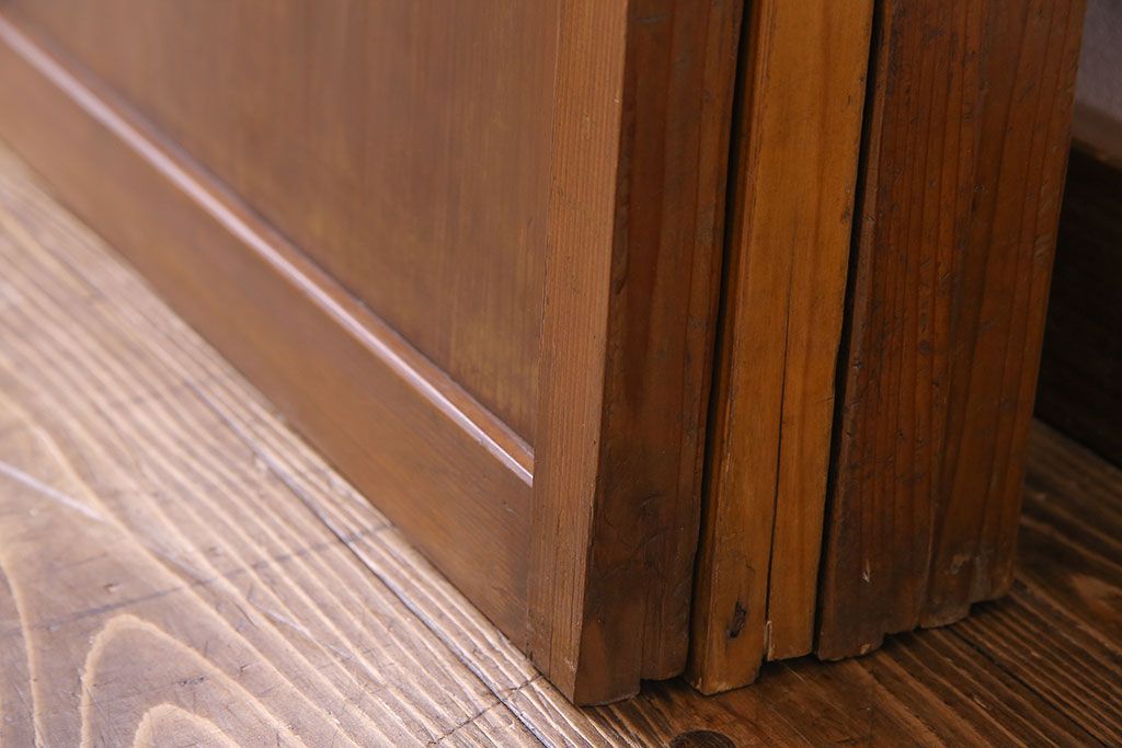 【S様ご成約分】なつかしさ漂う昭和レトロのガラス障子戸(格子戸、引き戸)4枚セット