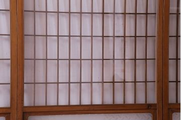 【S様ご成約分】なつかしさ漂う昭和レトロのガラス障子戸(格子戸、引き戸)4枚セット