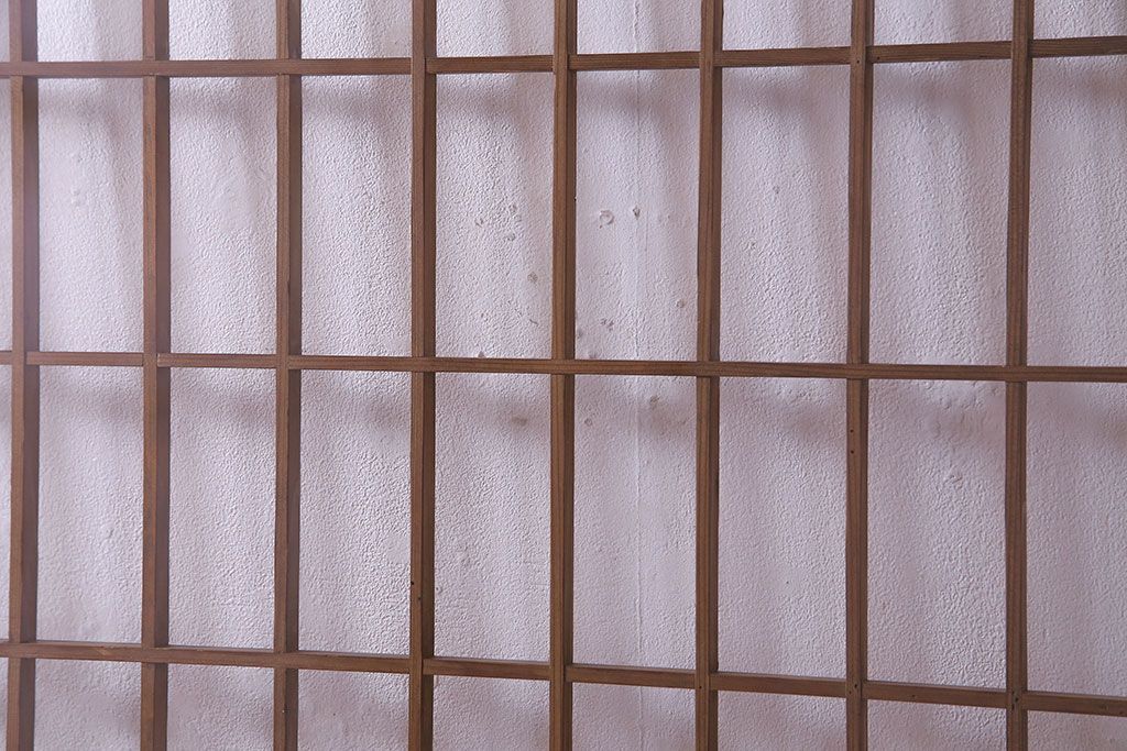 【S様ご成約分】なつかしさ漂う昭和レトロのガラス障子戸(格子戸、引き戸)4枚セット