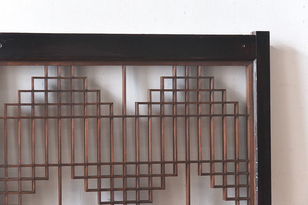 和製アンティーク　和みの空間におすすめのガラス書院戸(ガラス戸、引き戸)(2枚組)