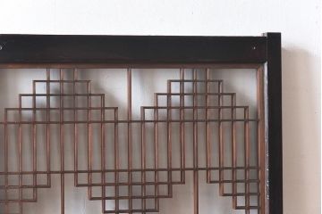 和製アンティーク　和みの空間におすすめのガラス書院戸(ガラス戸、引き戸)(2枚組)