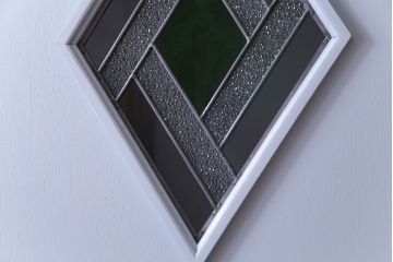 【S様ご成約分】ラフジュ工房オリジナルステンドグラス　明るいカラーのペイントドア(引き戸、建具)