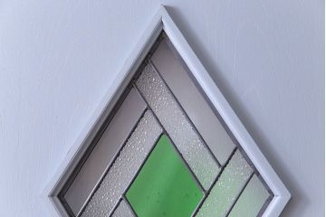 【S様ご成約分】ラフジュ工房オリジナルステンドグラス　明るいカラーのペイントドア(引き戸、建具)