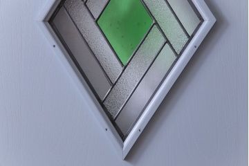 【S様ご成約分】ラフジュ工房オリジナルステンドグラス　明るいカラーのペイントドア(引き戸、建具)