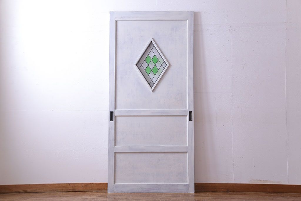 【S様ご成約分】結霜ガラス入りでおしゃれなペイント引き戸(ドア、建具)