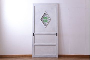 【S様ご成約分】結霜ガラス入りでおしゃれなペイント引き戸(ドア、建具)