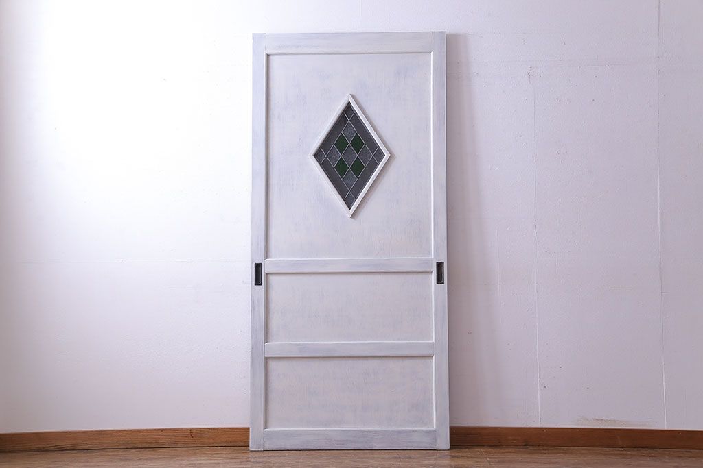 【S様ご成約分】結霜ガラス入りでおしゃれなペイント引き戸(ドア、建具)