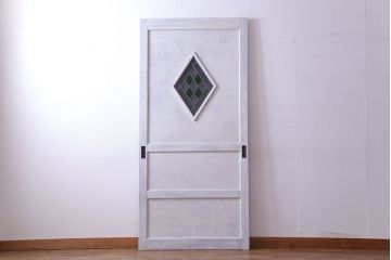 【S様ご成約分】結霜ガラス入りでおしゃれなペイント引き戸(ドア、建具)