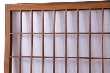 人気のダイヤガラスを入れてリメイクした昭和レトロなガラス障子戸(格子戸、引き戸)2枚組