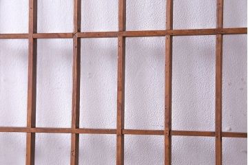 人気のダイヤガラスを入れてリメイクした昭和レトロなガラス障子戸(格子戸、引き戸)2枚組