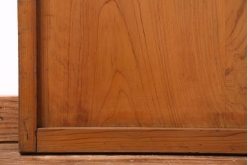 人気のダイヤガラスを入れてリメイクした昭和レトロなガラス障子戸(格子戸、引き戸)2枚組