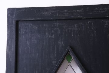 【S様ご成約分】結霜ガラス入り　シャビーなアンティークペイントドア(建具、引き戸)