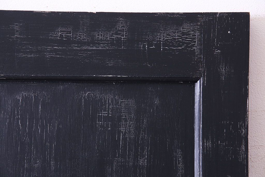 【S様ご成約分】結霜ガラス入り　シャビーなアンティークペイントドア(建具、引き戸)