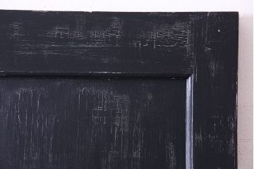 【S様ご成約分】結霜ガラス入り　シャビーなアンティークペイントドア(建具、引き戸)