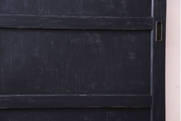 【S様ご成約分】結霜ガラス入り　シャビーなアンティークペイントドア(建具、引き戸)