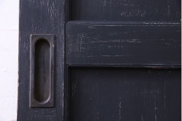 【S様ご成約分】結霜ガラス入り　シャビーなアンティークペイントドア(建具、引き戸)