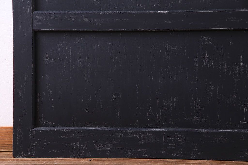 【S様ご成約分】結霜ガラス入り　シャビーなアンティークペイントドア(建具、引き戸)