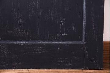 【S様ご成約分】結霜ガラス入り　シャビーなアンティークペイントドア(建具、引き戸)