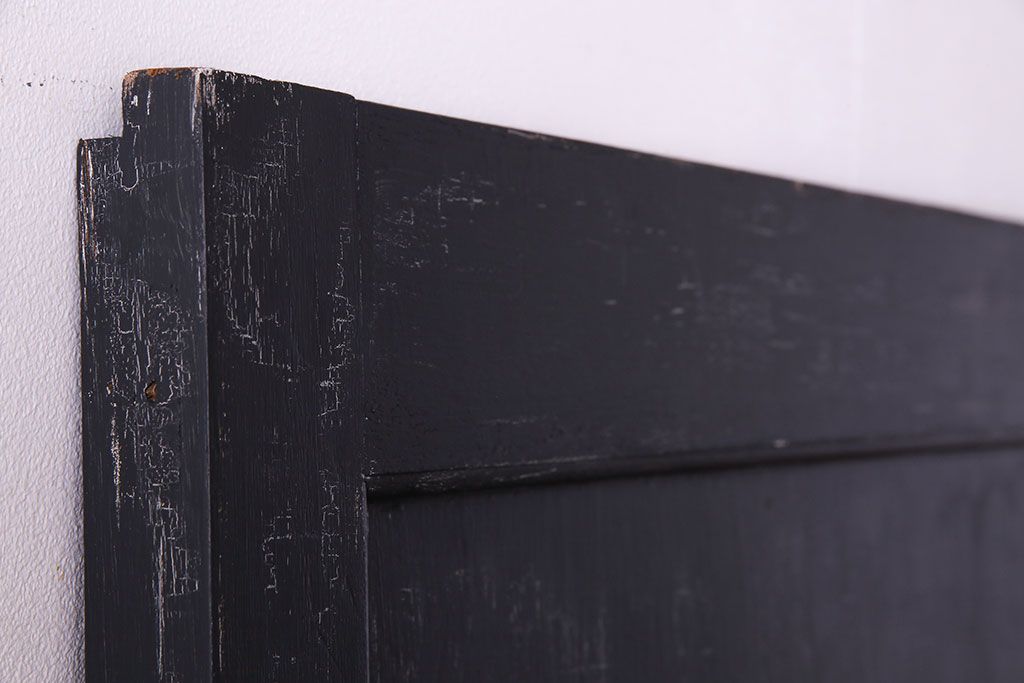 【S様ご成約分】結霜ガラス入り　シャビーなアンティークペイントドア(建具、引き戸)