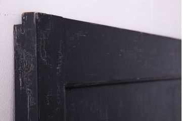 【S様ご成約分】結霜ガラス入り　シャビーなアンティークペイントドア(建具、引き戸)