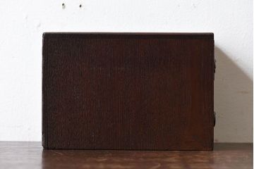アンティーク家具　和製アンティーク　総栗材　可愛らしいサイズの木製小引き出し(印鑑箱、印箱)