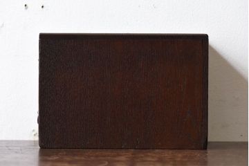 アンティーク家具　和製アンティーク　総栗材　可愛らしいサイズの木製小引き出し(印鑑箱、印箱)