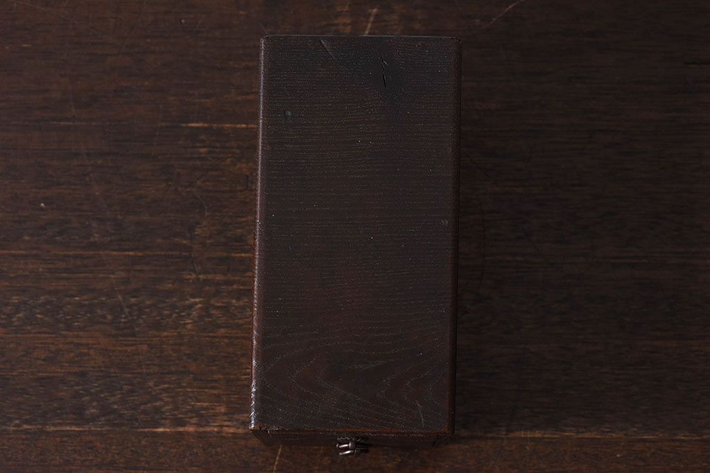 アンティーク家具　和製アンティーク　総栗材　可愛らしいサイズの木製小引き出し(印鑑箱、印箱)