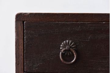 アンティーク家具　和製アンティーク　総栗材　可愛らしいサイズの木製小引き出し(印鑑箱、印箱)