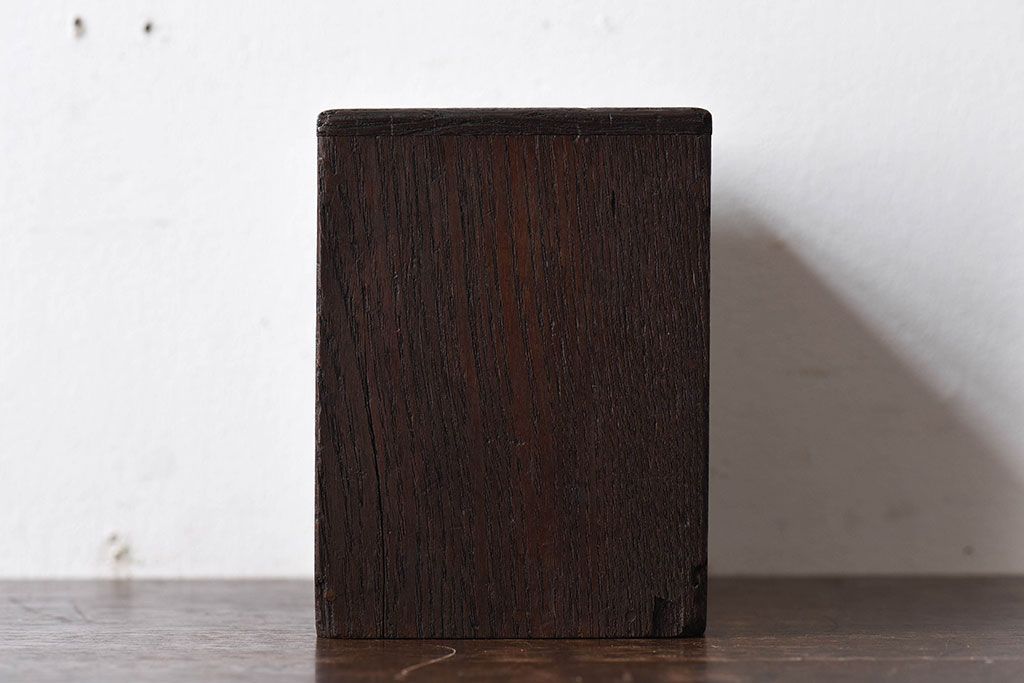 アンティーク家具　和製アンティーク　総栗材　可愛らしいサイズの木製小引き出し(印鑑箱、印箱)