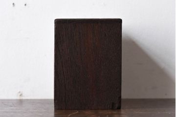 アンティーク家具　和製アンティーク　総栗材　可愛らしいサイズの木製小引き出し(印鑑箱、印箱)