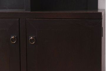 アンティーク家具　昭和期　ナラ材　シックな色合いが魅力の小ぶりのシェルフ(飾り棚、陳列棚)