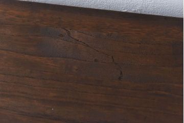 アンティーク家具　人気のダイヤガラス入り!桐材の質感が味わい深い、脚付きローボード(サイドボード、ローチェスト)