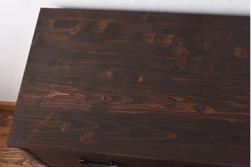 アンティーク家具　和製アンティーク　使いやすさアップ!脚付きチェスト(引き出し、時代箪笥、サイドボード)(3)