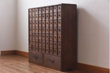 アンティーク家具　和製アンティーク　明治大正期の情緒あふれる薬箪笥(時代箪笥)