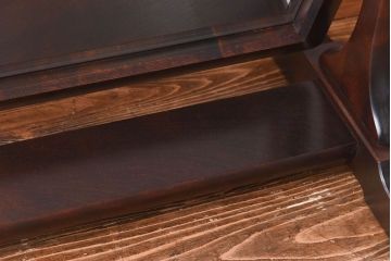 アンティーク雑貨　中古　北海道民芸家具　なめらかな木の風合いが魅力のミラー(スタンドミラー、鏡)