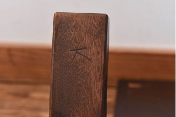 アンティーク雑貨　中古　北海道民芸家具　なめらかな木の風合いが魅力のミラー(スタンドミラー、鏡)