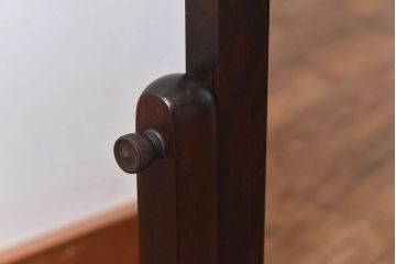 アンティーク雑貨　中古　北海道民芸家具　なめらかな木の風合いが魅力のミラー(スタンドミラー、鏡)