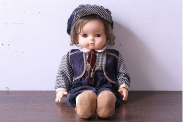 アンティーク雑貨　昭和レトロ　OIKE(オオイケ)　17　ボーイッシュなスリープアイドール(抱き人形、西洋人形)