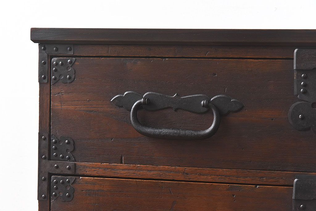 アンティーク家具　和製アンティーク　明治大正期の風情が味わえる脚付サイドボード(時代箪笥、チェスト)