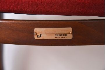 中古　Henri Julien(アンリ・ジュリアン)　フレームの形が独創的なダイニングチェア(椅子)