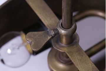 アンティーク雑貨　フランスアンティーク　シックな燭台付きテーブルランプ(デスクスタンド)