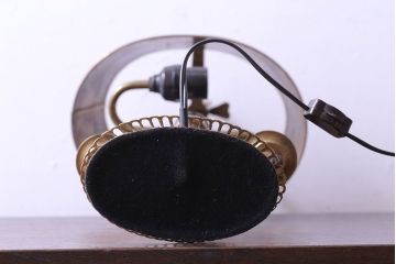 アンティーク雑貨　フランスアンティーク　シックな燭台付きテーブルランプ(デスクスタンド)