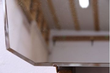 アンティーク雑貨　イギリスビンテージ　アンティークのシンプルなミラー(鏡、卓上ミラー)