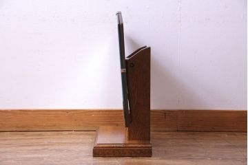 アンティーク雑貨　イギリスビンテージ　アンティークのシンプルなミラー(鏡、卓上ミラー)