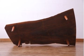 中古　ジョージナカシマ　BENCH　CN108　木そのままの味わいが伝わるコノイドベンチ(ジョージ・ナカシマ、長椅子、板座チェア)